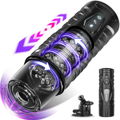 "Black Knight Electric Male Masturbator with Silicone"