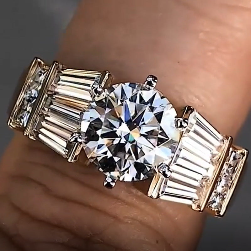 3.5 Carat Simulated Diamond Princess Engagement Ring