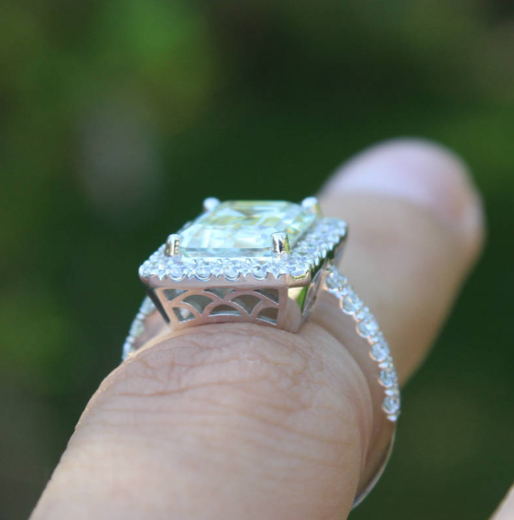 3.5 Carat Rectangular Princess Ring for Women