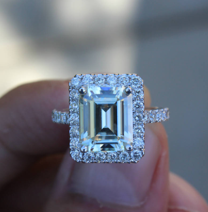 3.5 Carat Rectangular Princess Ring for Women