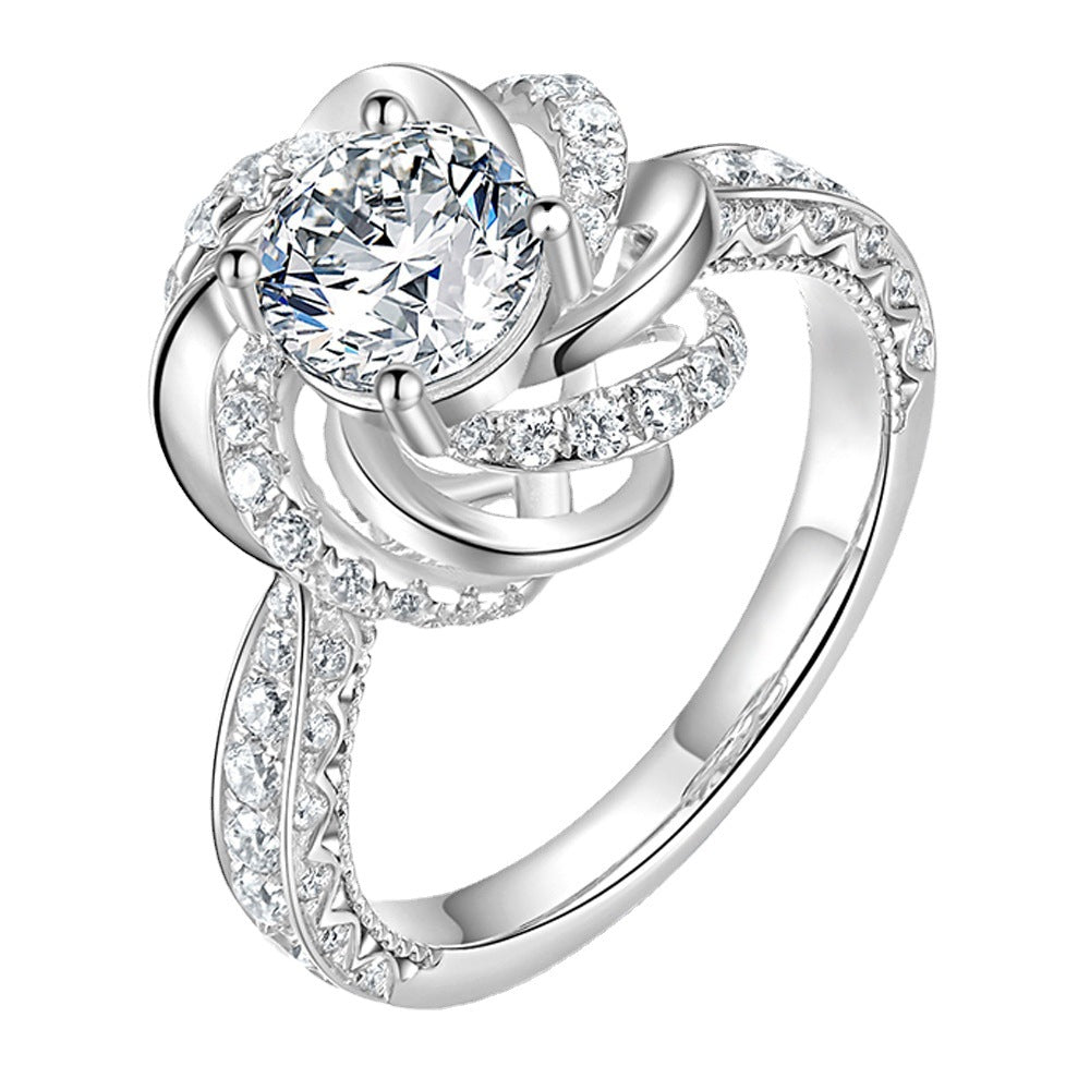 2 Carat Imitation Moissanite Female Diamond Ring