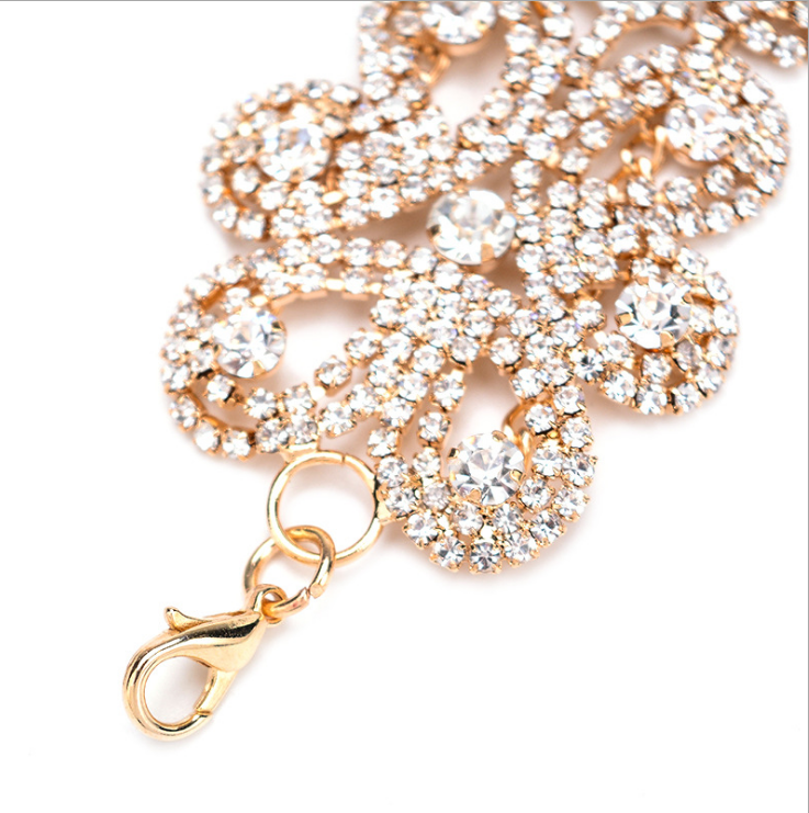 Alloy Full Rhinestone Choker Necklace - Fashionable Style