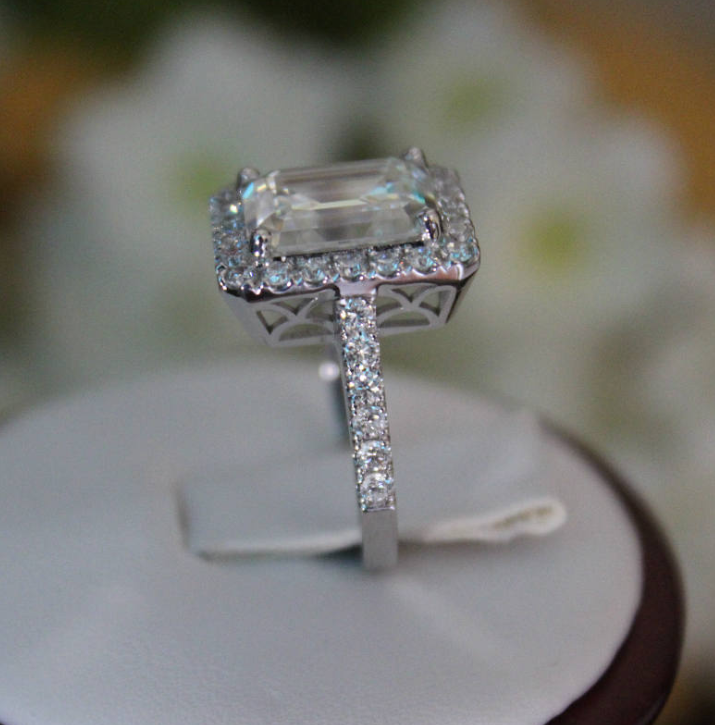 3.5 Carat Rectangular Princess Ring for Women